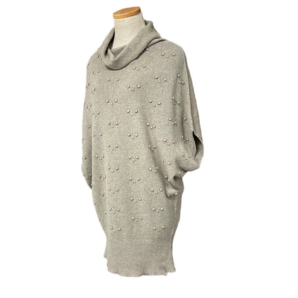 La Fée Maraboutée Pullover Sweater Cowl Neck Short Sleeve Beige Size XS